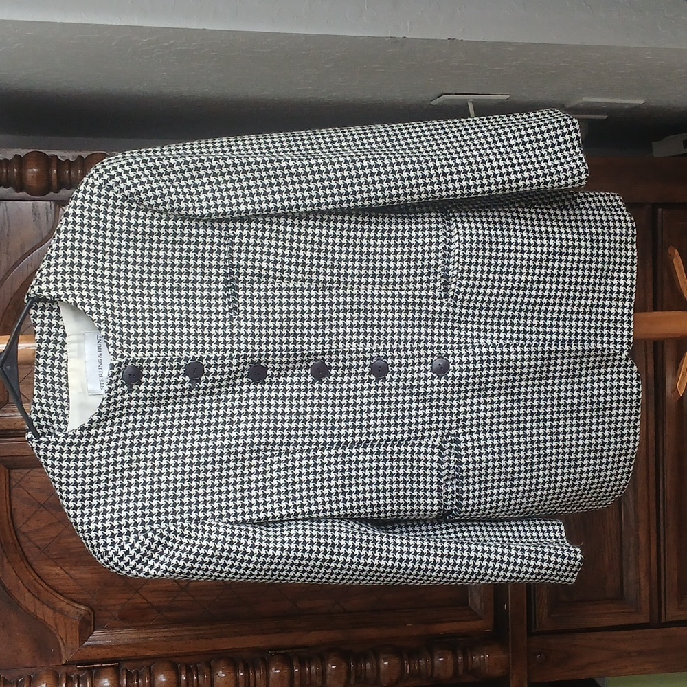 Sterling & Hunt vintage Houndstooth women's blazer jacket small-medium